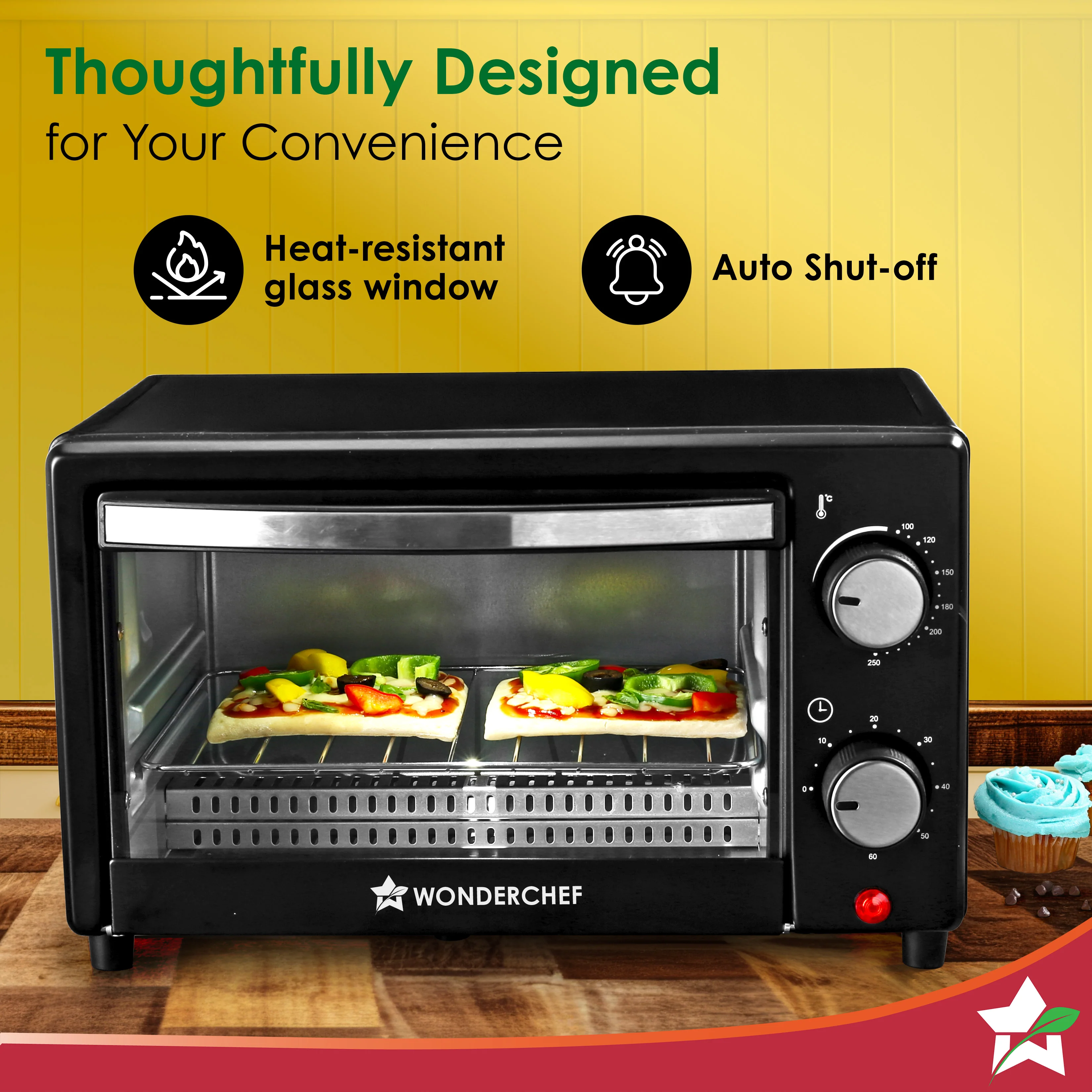 Oven Toaster Griller (OTG) 10 L | Bake, Grill, Roast | Auto-Shut Off | Heat-Resistant Tempered Glass | Customised Time & Temperature Control | Easy to Clean | 2 Year Warranty - Image 5