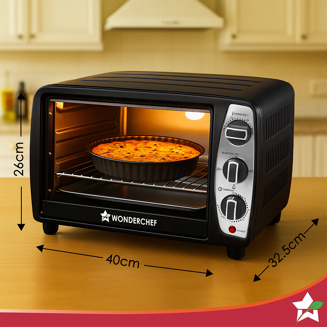 Oven Toaster Griller (OTG) 17 L | Bake, Grill, Roast | Auto-Shut Off | Heat-Resistant Tempered Glass | Customised Time & Temperature Control | Heat Selector | Easy to Clean | 2 Year Warranty - Image 3
