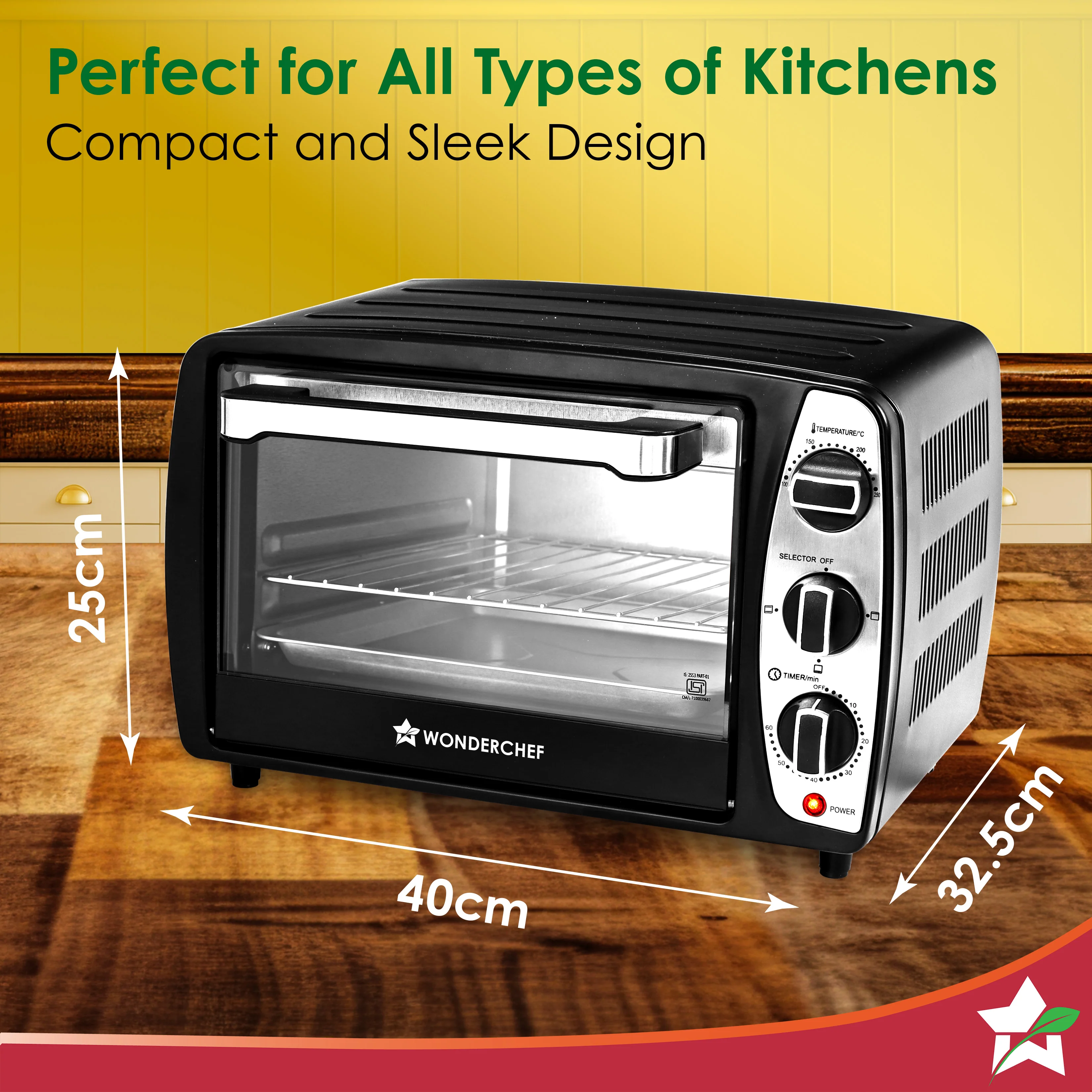 Oven Toaster Griller (OTG) 17 L | Bake, Grill, Roast | Auto-Shut Off | Heat-Resistant Tempered Glass | Customised Time & Temperature Control | Heat Selector | Easy to Clean | 2 Year Warranty - Image 7