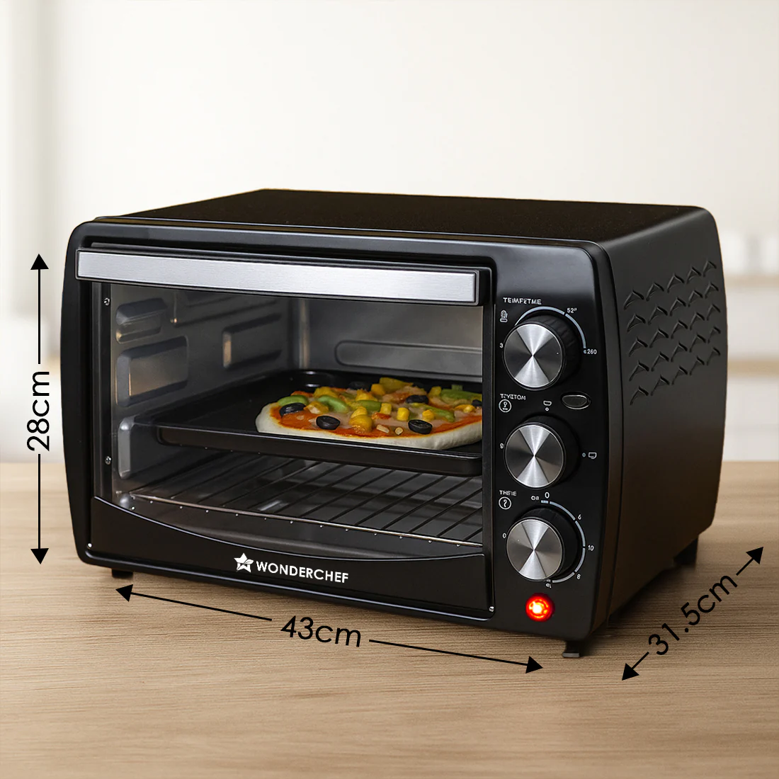 Oven Toaster Griller (OTG) 19 L | Bake, Grill, Roast | Auto-Shut Off | Heat-Resistant Tempered Glass | Customised Time & Temperature Control | Heat Selector | Easy to Clean | 2 Year Warranty - Image 3