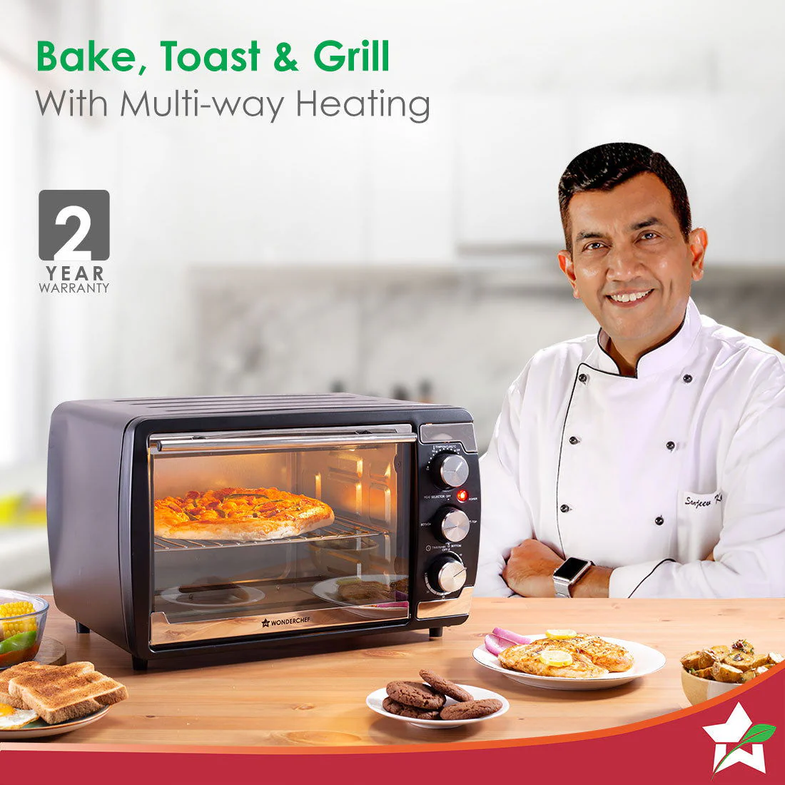 Oven Toaster Griller (OTG) | 21 Litres | Auto-Shut Off | Heat Resistant Tempered Glass | LED Lighting | Multi-Stage Heat Selection | 1400 W | Bake | Grill | Roast | Easy to Clean | 2 Years Warranty - Image 2