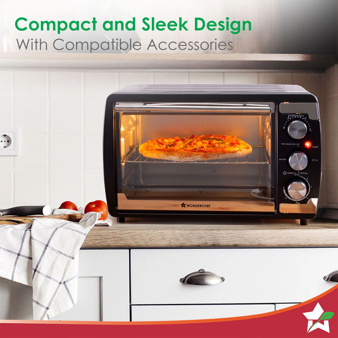 Oven Toaster Griller (OTG) | 21 Litres | Auto-Shut Off | Heat Resistant Tempered Glass | LED Lighting | Multi-Stage Heat Selection | 1400 W | Bake | Grill | Roast | Easy to Clean | 2 Years Warranty - Image 6