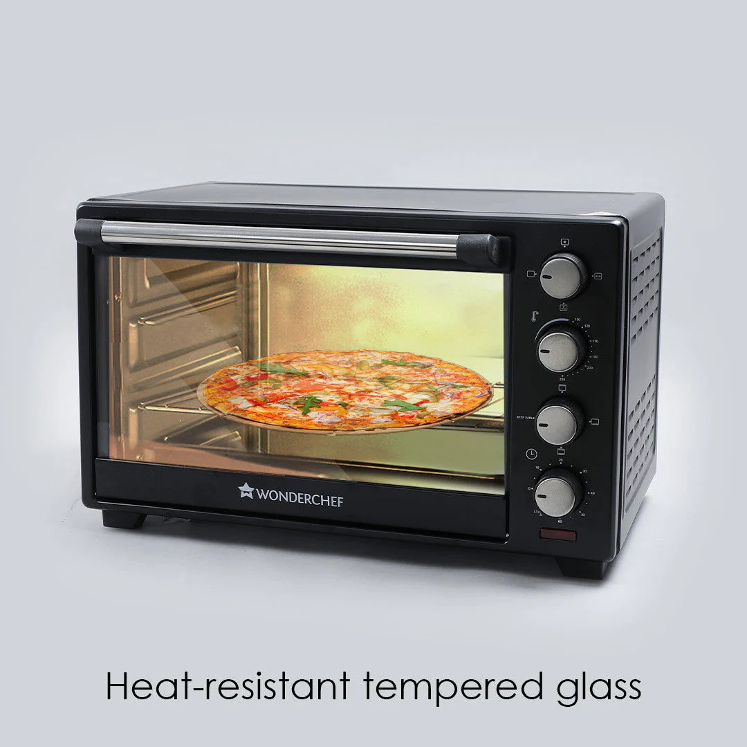 Wonderchef Renewed Oven Toaster Griller (OTG) - 28L | Black with Rotisserie | Auto-shut off | Heat-resistant Tempered Glass | Multi-stage Heat Selection - Image 10