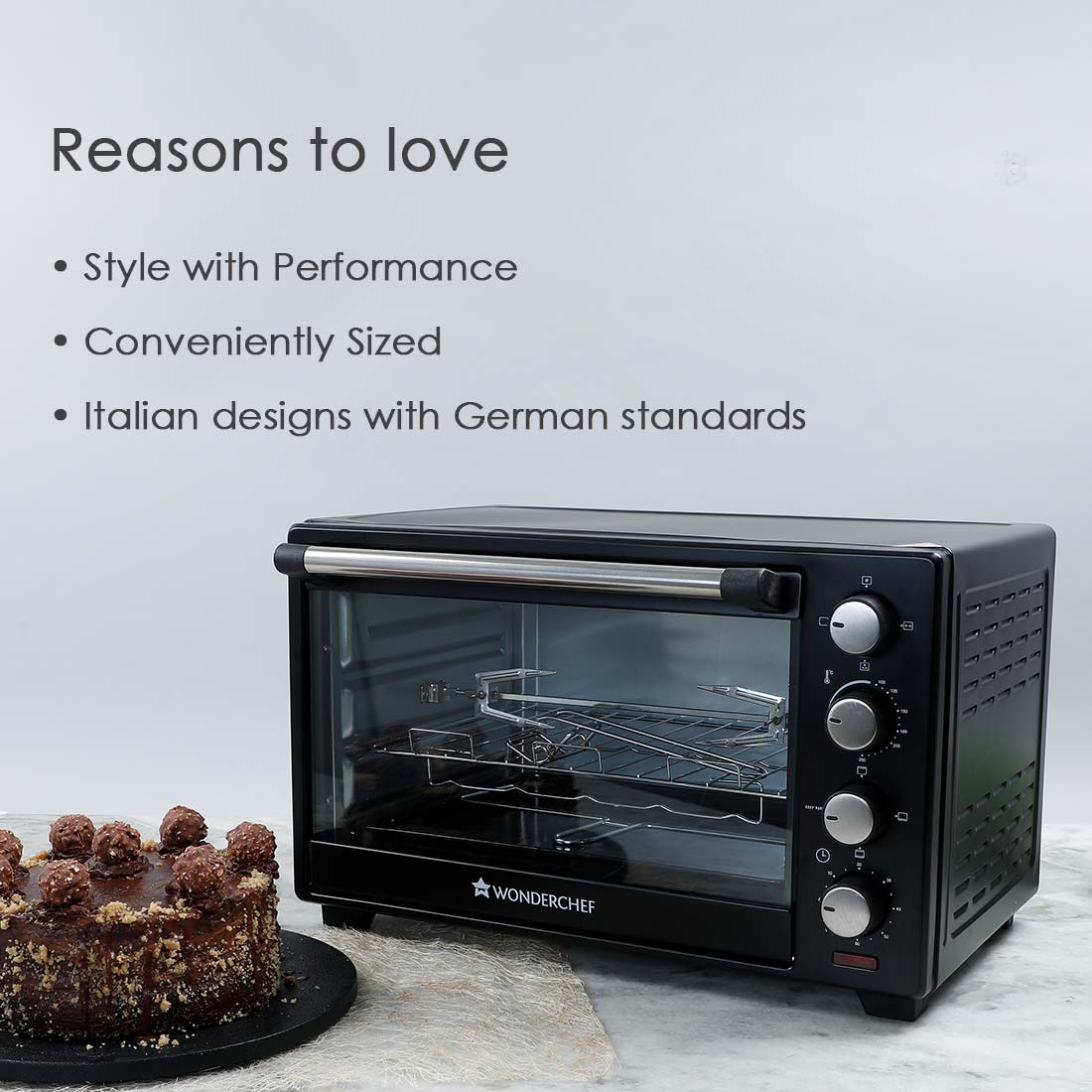 Wonderchef Renewed Oven Toaster Griller (OTG) - 28L | Black with Rotisserie | Auto-shut off | Heat-resistant Tempered Glass | Multi-stage Heat Selection - Image 16
