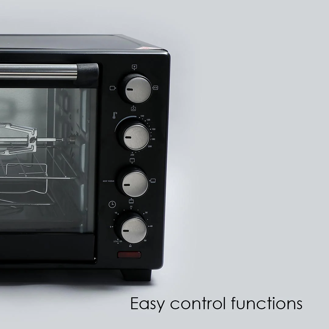 Wonderchef Renewed Oven Toaster Griller (OTG) - 28L | Black with Rotisserie | Auto-shut off | Heat-resistant Tempered Glass | Multi-stage Heat Selection - Image 5