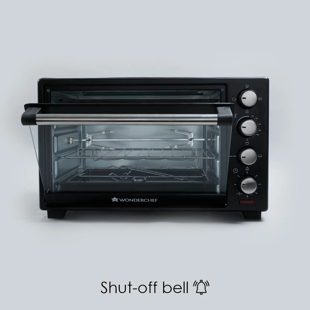 Wonderchef Renewed Oven Toaster Griller (OTG) - 28L | Black with Rotisserie | Auto-shut off | Heat-resistant Tempered Glass | Multi-stage Heat Selection - Image 8