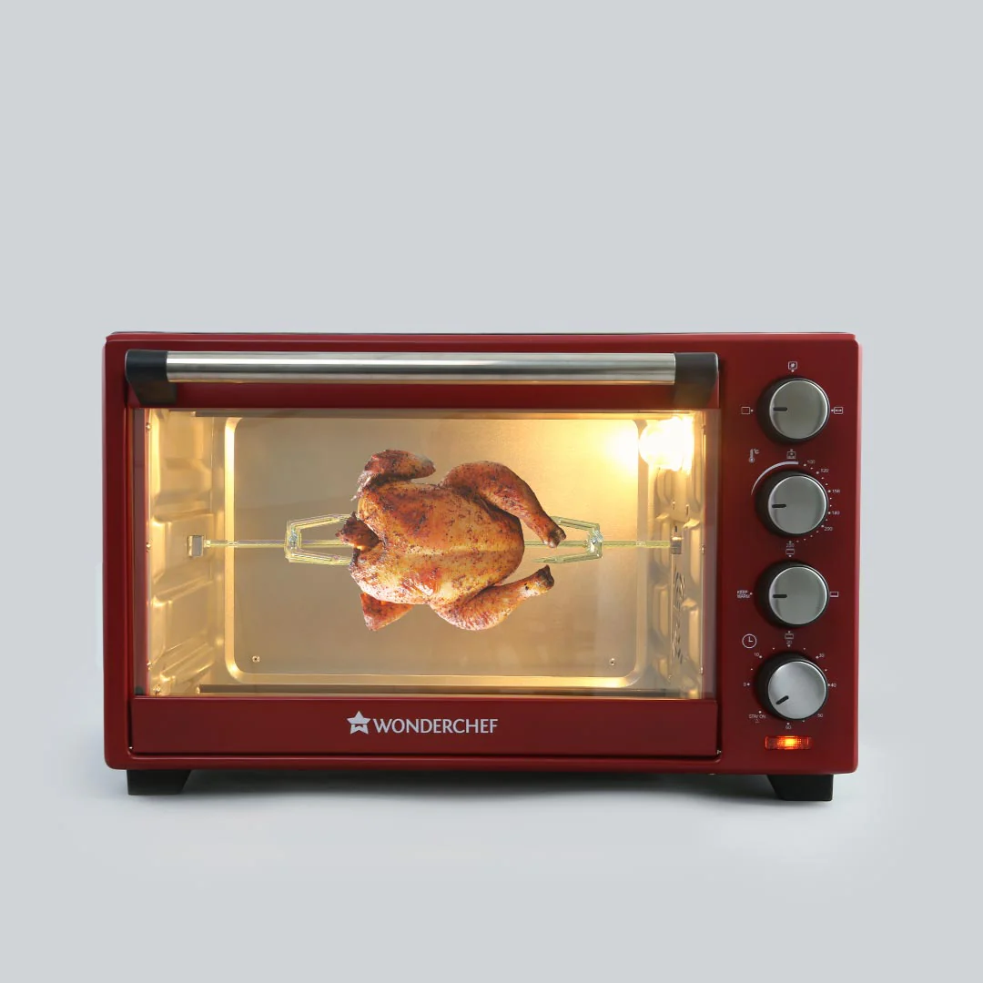 Wonderchef Renewed Oven Toaster Griller (OTG) Crimson Edge - 28L | Auto-shut Off | Heat-resistant Tempered Glass | Multi-stage Heat Selection | 1600W | Red - Image 10