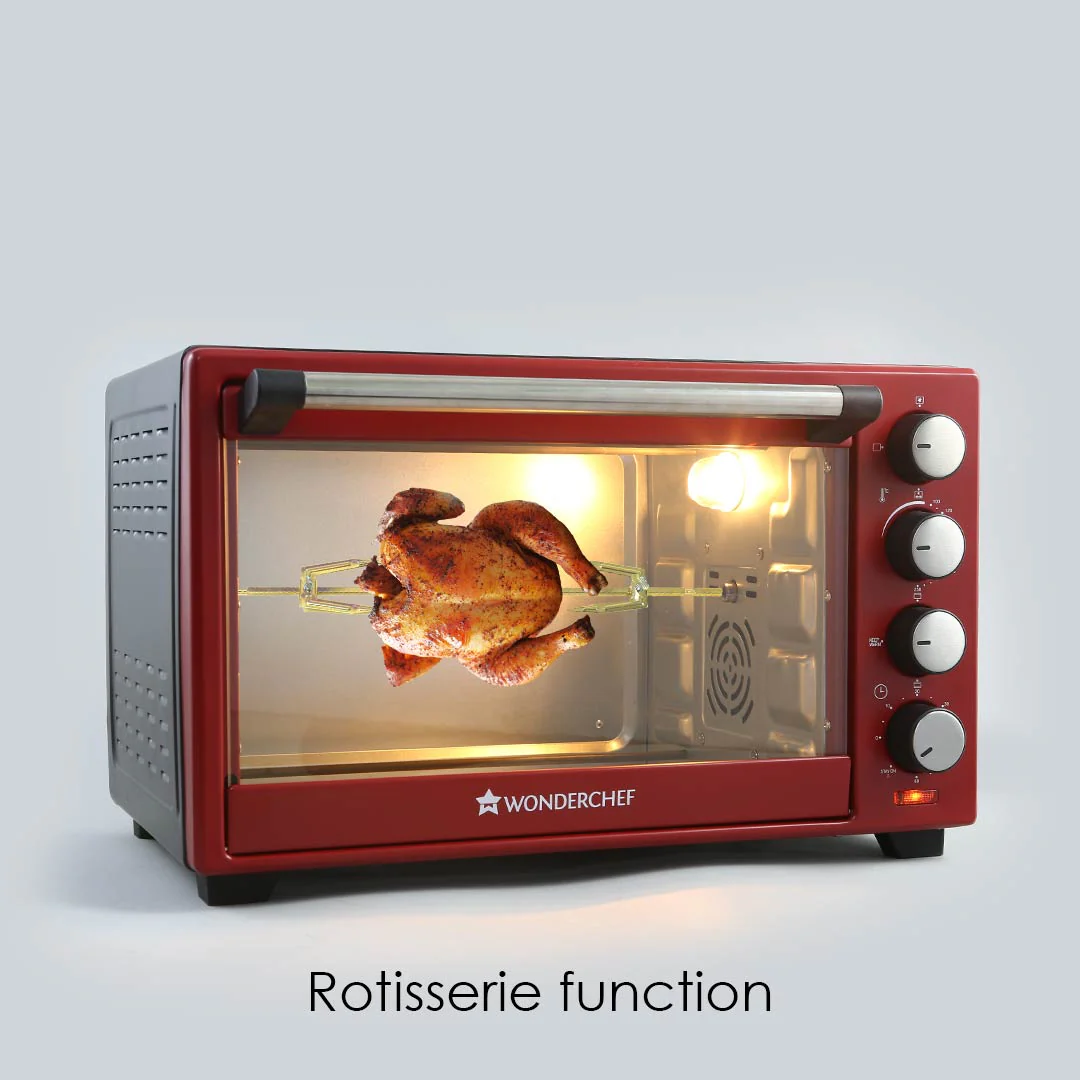 Wonderchef Renewed Oven Toaster Griller (OTG) Crimson Edge - 28L | Auto-shut Off | Heat-resistant Tempered Glass | Multi-stage Heat Selection | 1600W | Red - Image 11