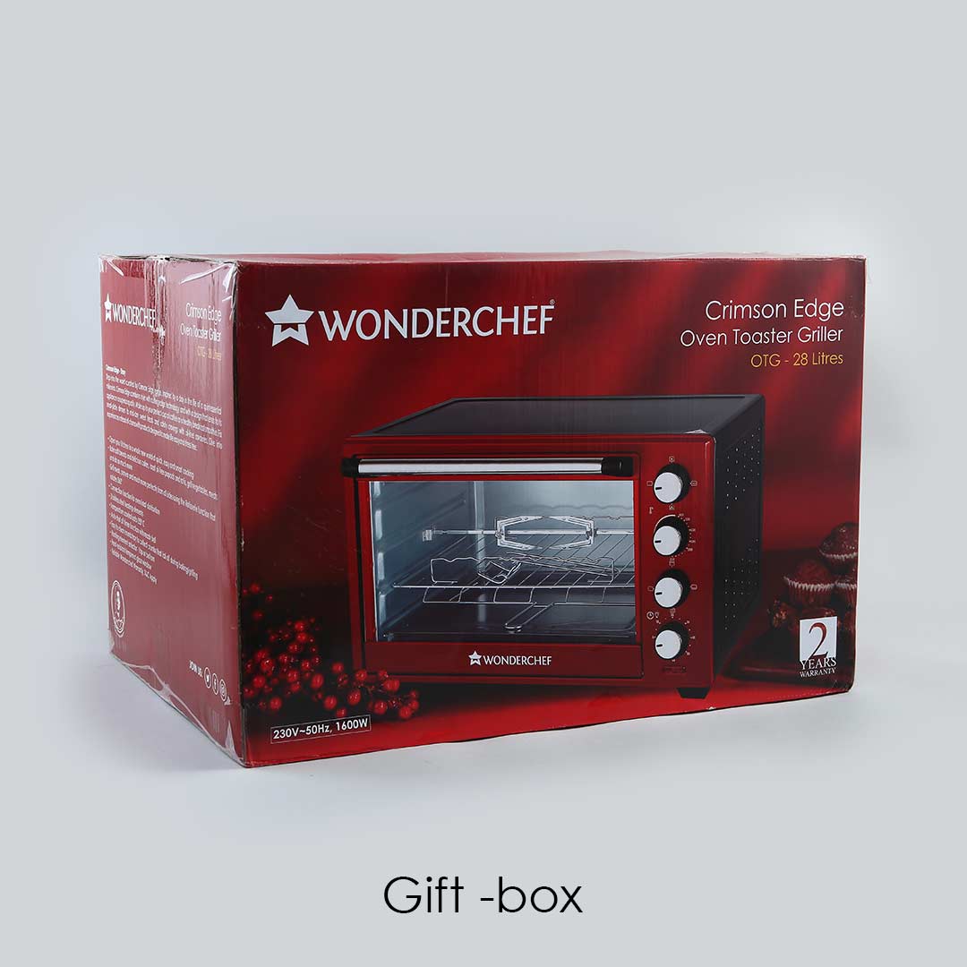 Wonderchef Renewed Oven Toaster Griller (OTG) Crimson Edge - 28L | Auto-shut Off | Heat-resistant Tempered Glass | Multi-stage Heat Selection | 1600W | Red - Image 12