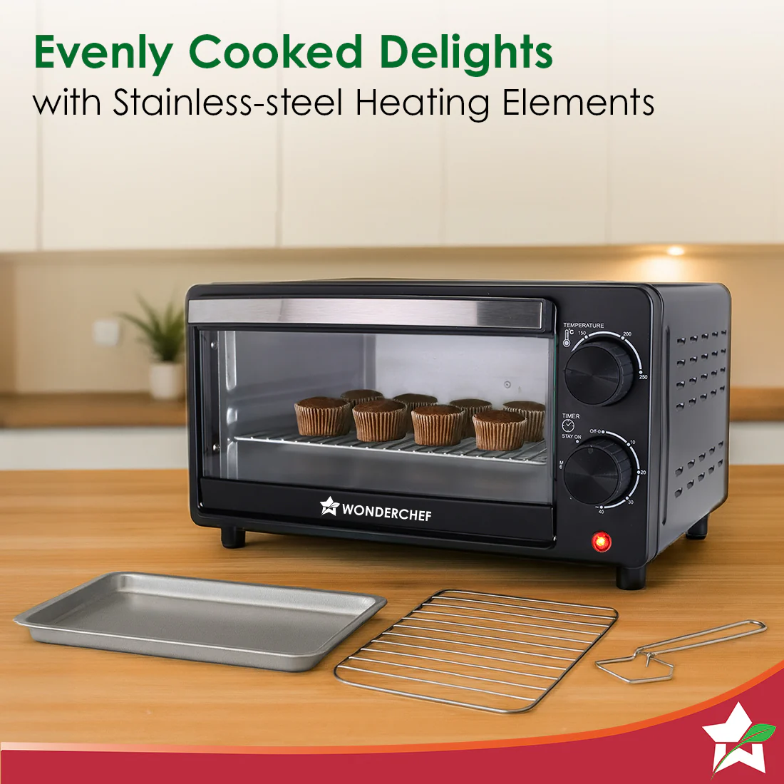 Oven Toaster Griller (OTG) for Kitchen, 10 L, Multi-function, For Baking, Grilling, Roasting, Heat-Resistant Glass, Customised Time & Temperature Control, Easy to Clean, 2-Yr Warranty - Image 5