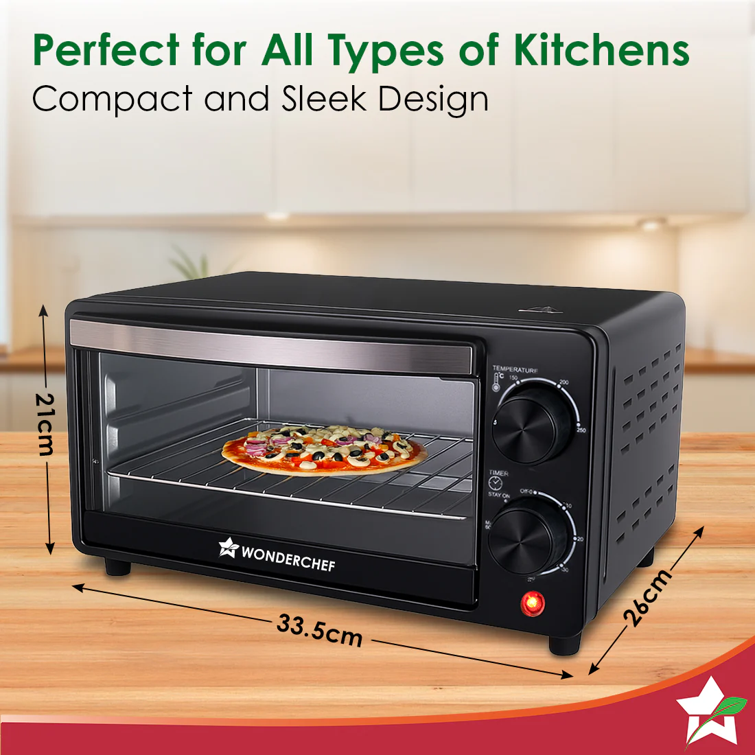 Oven Toaster Griller (OTG) for Kitchen, 10 L, Multi-function, For Baking, Grilling, Roasting, Heat-Resistant Glass, Customised Time & Temperature Control, Easy to Clean, 2-Yr Warranty - Image 6