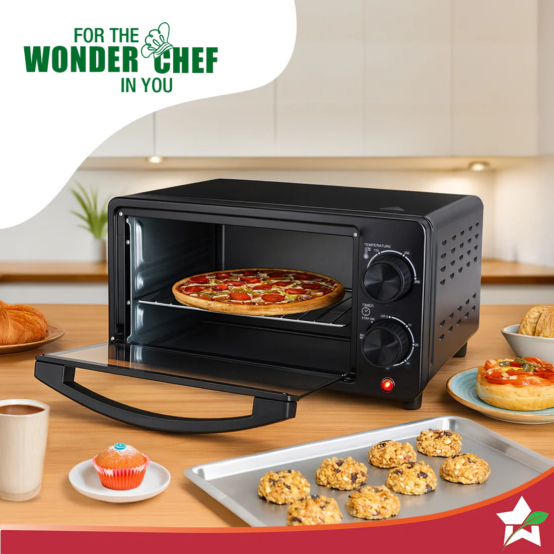 Oven Toaster Griller (OTG) for Kitchen, 10 L, Multi-function, For Baking, Grilling, Roasting, Heat-Resistant Glass, Customised Time & Temperature Control, Easy to Clean, 2-Yr Warranty - Image 7