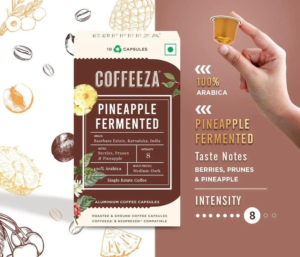 Coffeeza Pineapple Fermented Coffee – Single-Estate, 100% Arabica Coffee Capsules - Image 2