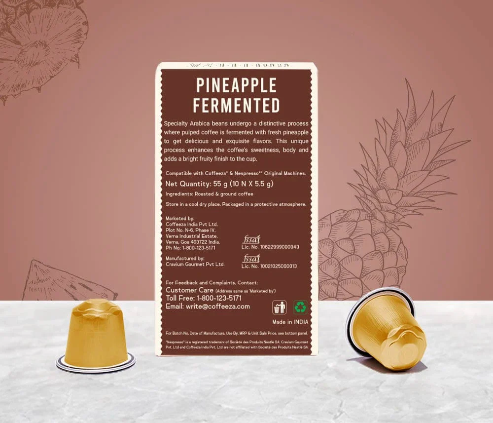 Coffeeza Pineapple Fermented Coffee – Single-Estate, 100% Arabica Coffee Capsules - Image 4