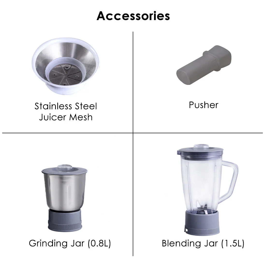 Prato Juicer Mixer Grinder, 500W, 2 Jars, 2 Years warranty, Black - Image 5