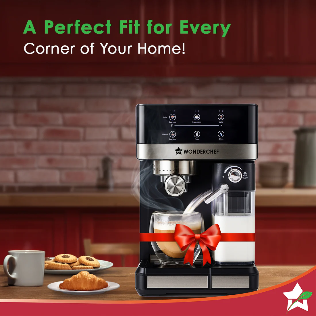 Regalia Automatic Coffee Maker, 20-bar with Auto-Frother, Make Espressos, Cappuccinos & Lattes at Home, With Milk Container & Steamer, Metal Porta Filter, Auto-clean, 2-Yr Warranty - Image 9