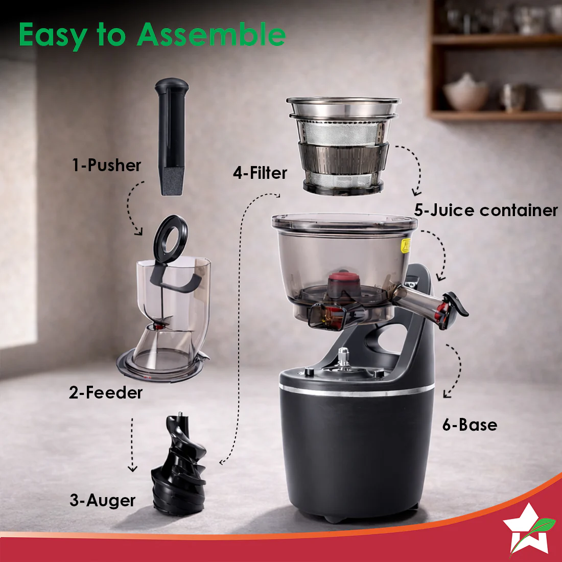 Regalia Full Fruit Cold Press Slow Juicer | 55 RPM Slow Juicer Retains Higher Nutrients | 240W powerful DC motor | Easy to Clean | 5-Year Motor Warranty - Image 4
