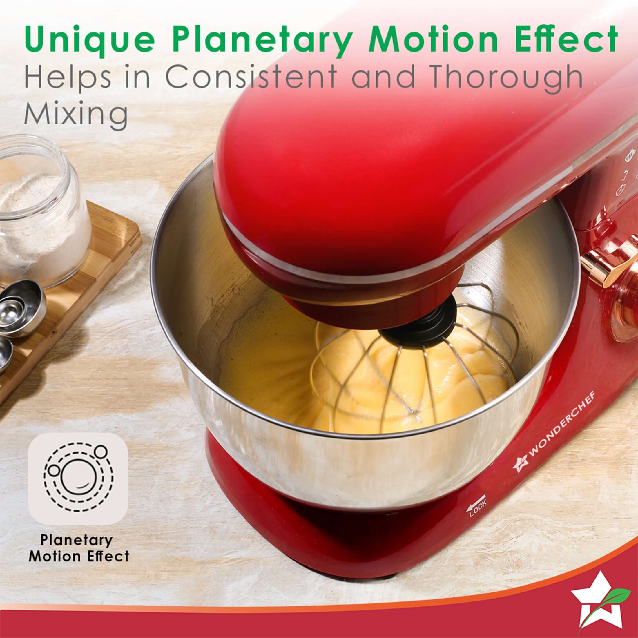 Regalia Stand Mixer | 4.5L Stainless-steel Bowl | Whisk, Whip, Beat, Mix | For Cake & Pizza Doughs, Creams, Salad Dressings, Egg Whites/Yolks | 6-speed Setting | 3 Attachments | 2-year Warranty - Image 3