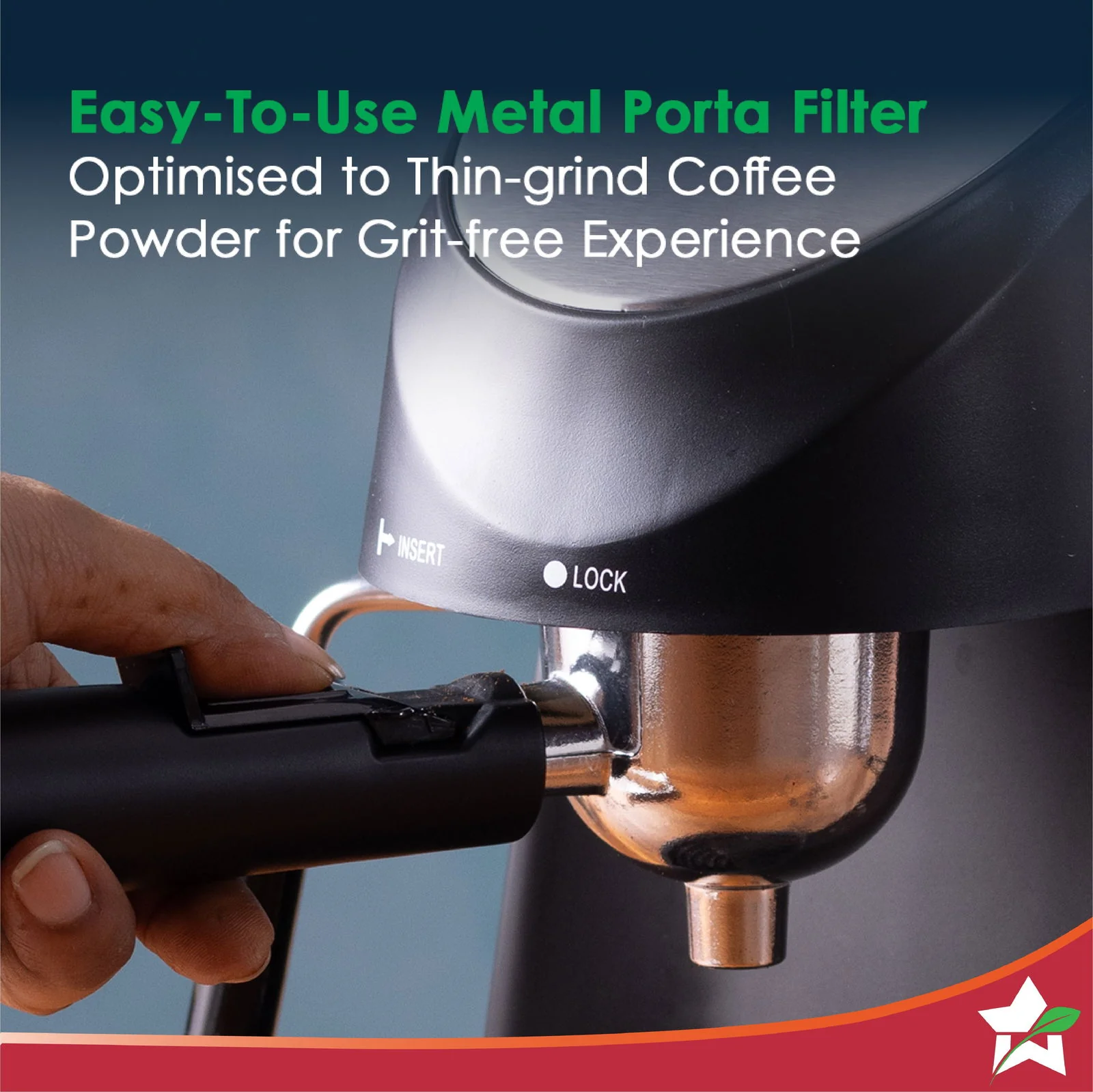 Regenta Espresso Coffee Maker 5-bar | Built in Milk Frother | Make Espressos, Cappuccinos & Lattes at Home | Metal Porta Filter | 2 Years Warranty - Image 3