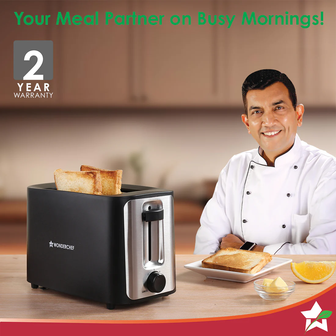 Roma 2-Slice Pop-up Toaster with Lid Cover, 6 Browning Options for Golden Crispy Bread Toasts, Mid-Cycle Cancel Function, Crumb Tray, 2-Yr Warranty, Black, Automatic Electric Toaster - Image 2