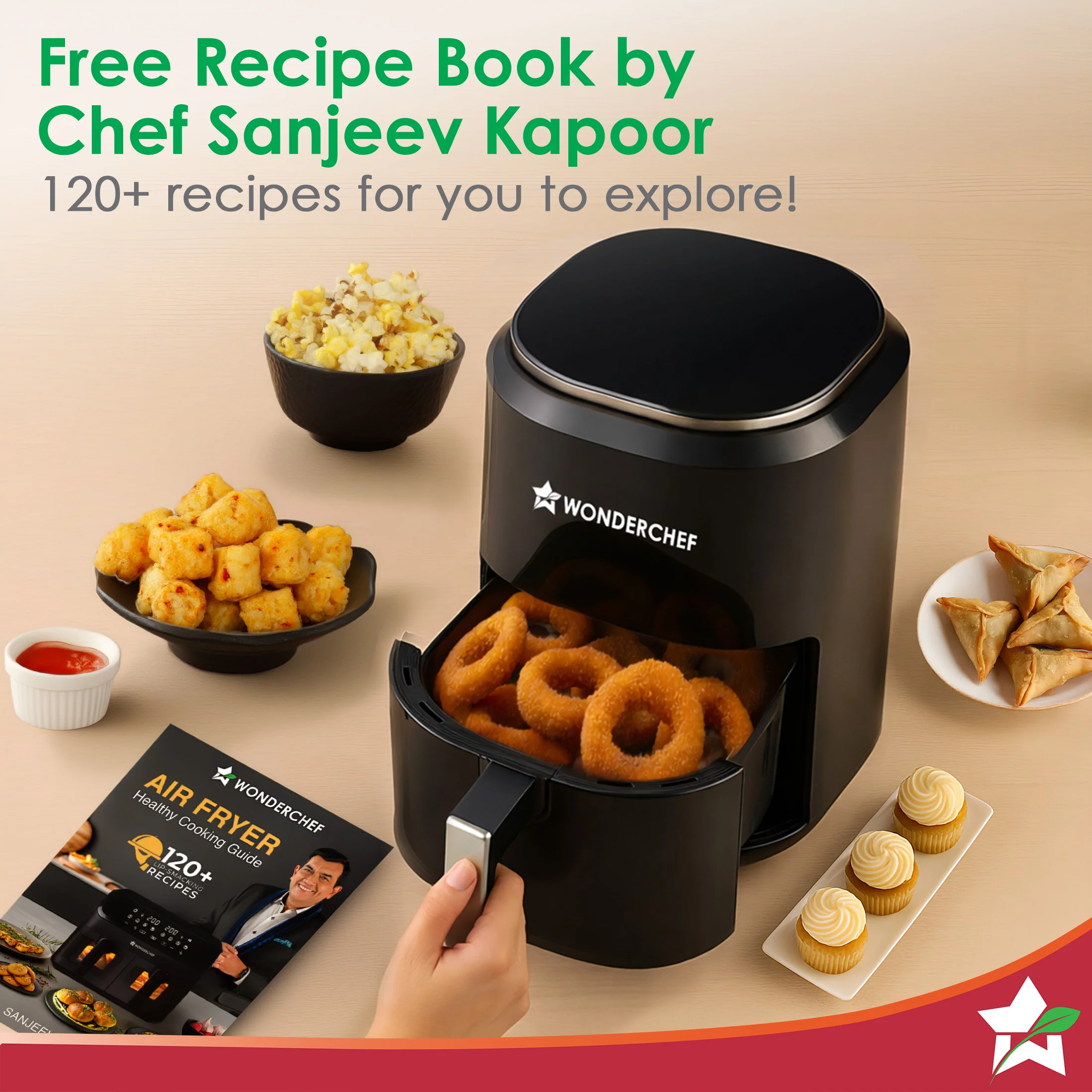 Roma Digital Air Fryer, 1380W, 4.5L, Rapid Hot Air Technology, 7 Pre-set Menus, Non-stick Basket, Customised Time & Temperature Control, Fry, Bake, Grill, Chrome Finish, 2-Yr Warranty - Image 6