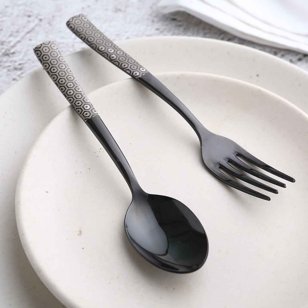 Roma Dinner Fork - Black - Set of 6pcs - Image 5