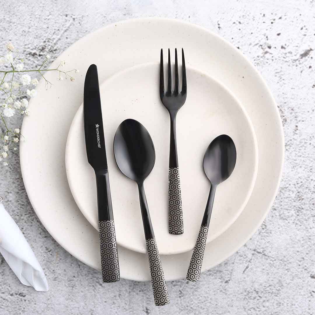 Roma Dinner Fork - Black - Set of 6pcs - Image 6