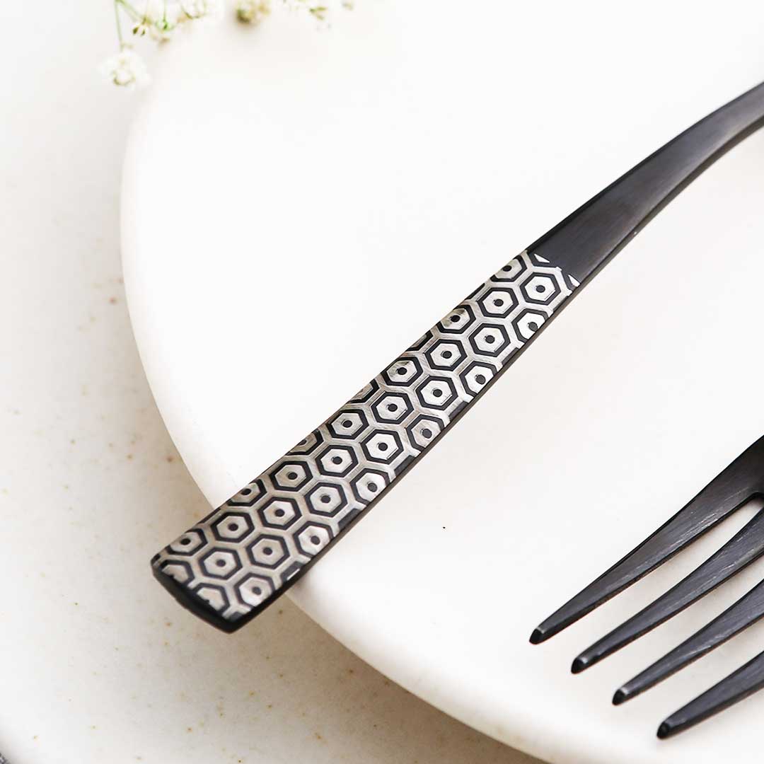 Roma Dinner Fork - Black - Set of 6pcs - Image 7