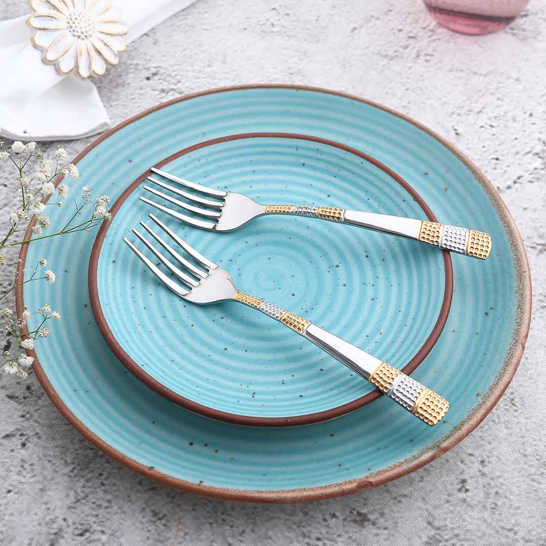 Roma Dinner Fork - Gold Plated - Set of 6pcs - Image 2