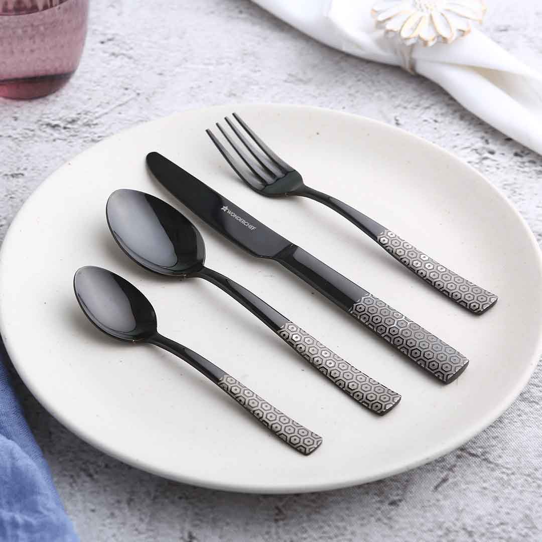 Roma Dinner Knife - Black - Set of 2pcs - Image 3