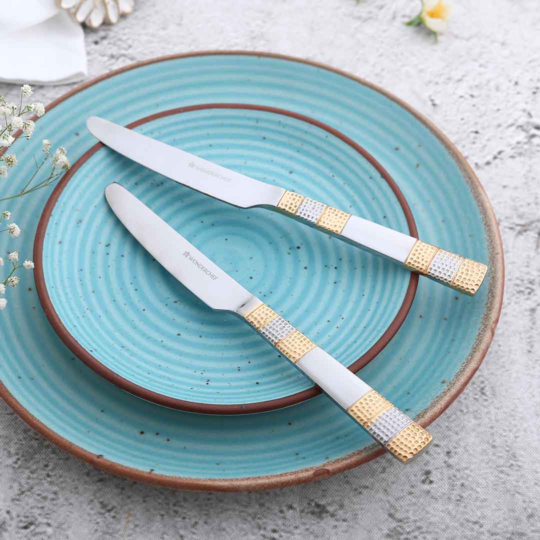 Roma Dinner Knife - Gold Plated - Set of 2pcs - Image 6