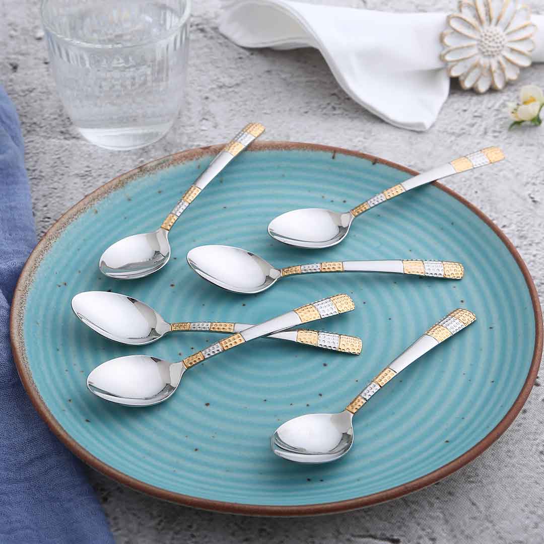 Roma Dinner Spoon - Gold Plated - Set of 6pcs - Image 3
