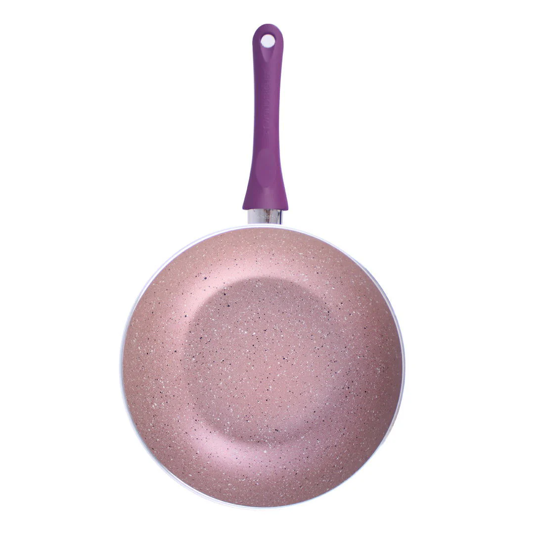 Royal Velvet 24 cm Aluminium Non-stick Wok With Lid, 2.7 L, Purple - Image 2