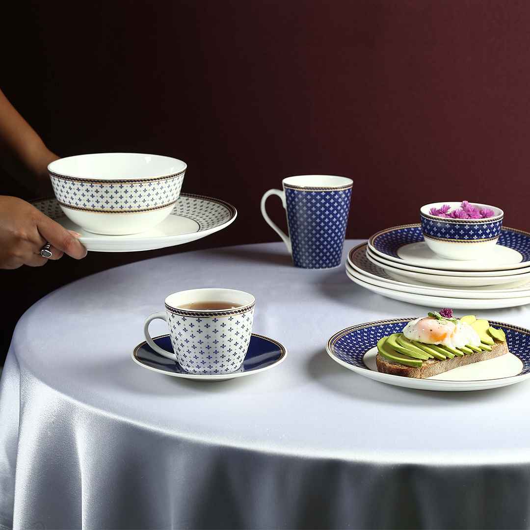 Sicilia Fine Bone China 6" Serving Bowl - Royal Blue - 1 Pc - Image 5