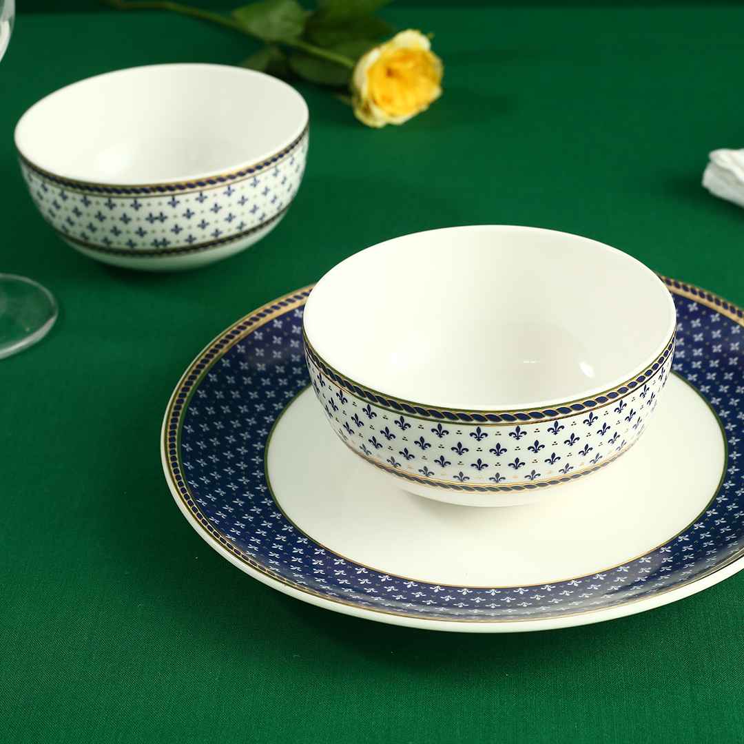 Sicilia Fine Bone China Bowl - Royal Blue - Set of 2 Pcs - Image 5
