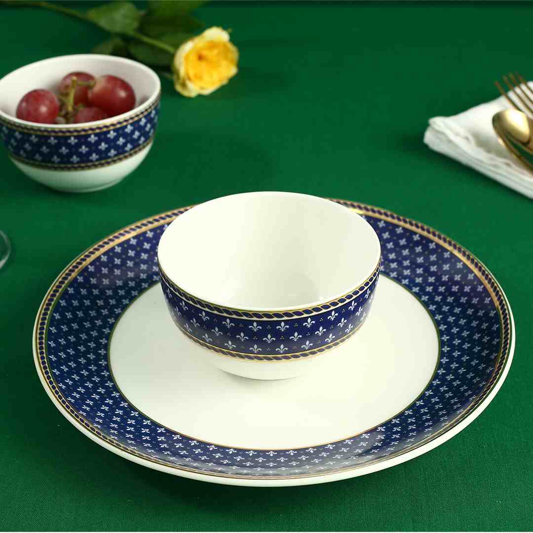 Sicilia Fine Bone China Katori - Royal Blue - Set of 2 Pcs - Image 3