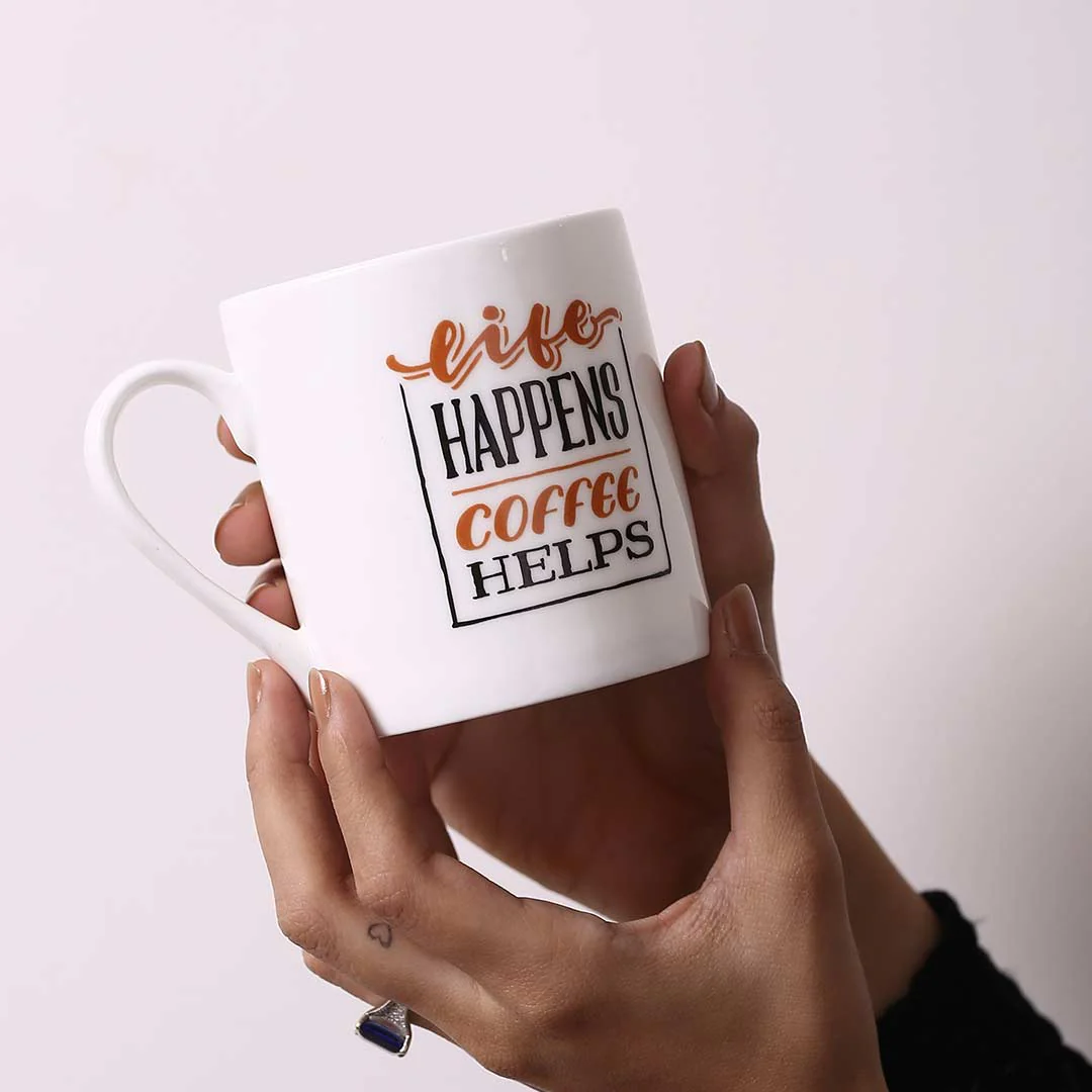 Sicilia Life Happens Coffee Helps Mug 370 ml - Image 2