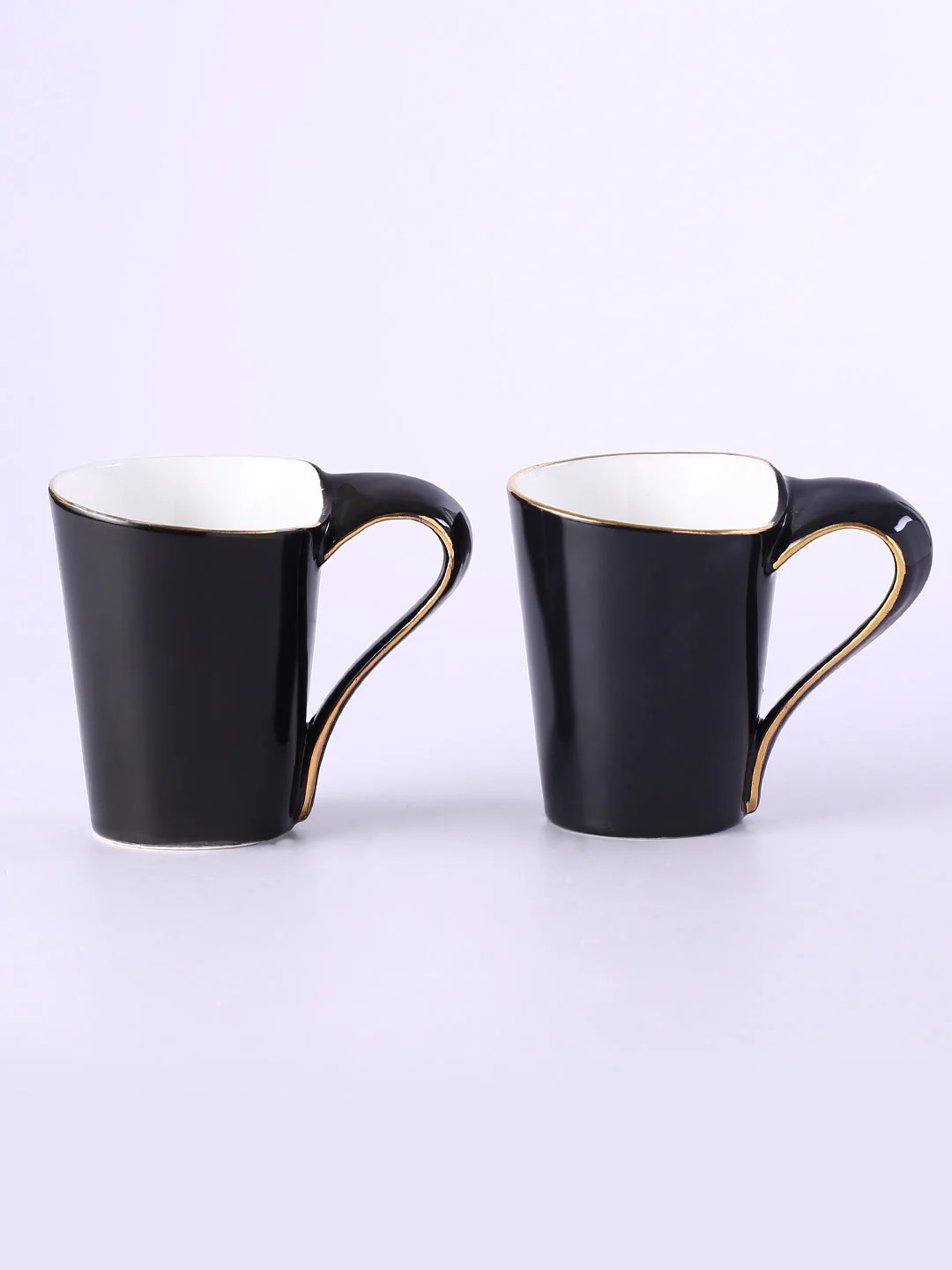 Sicilia Solid Black Mugs 190 ml Set of 2 - Image 3