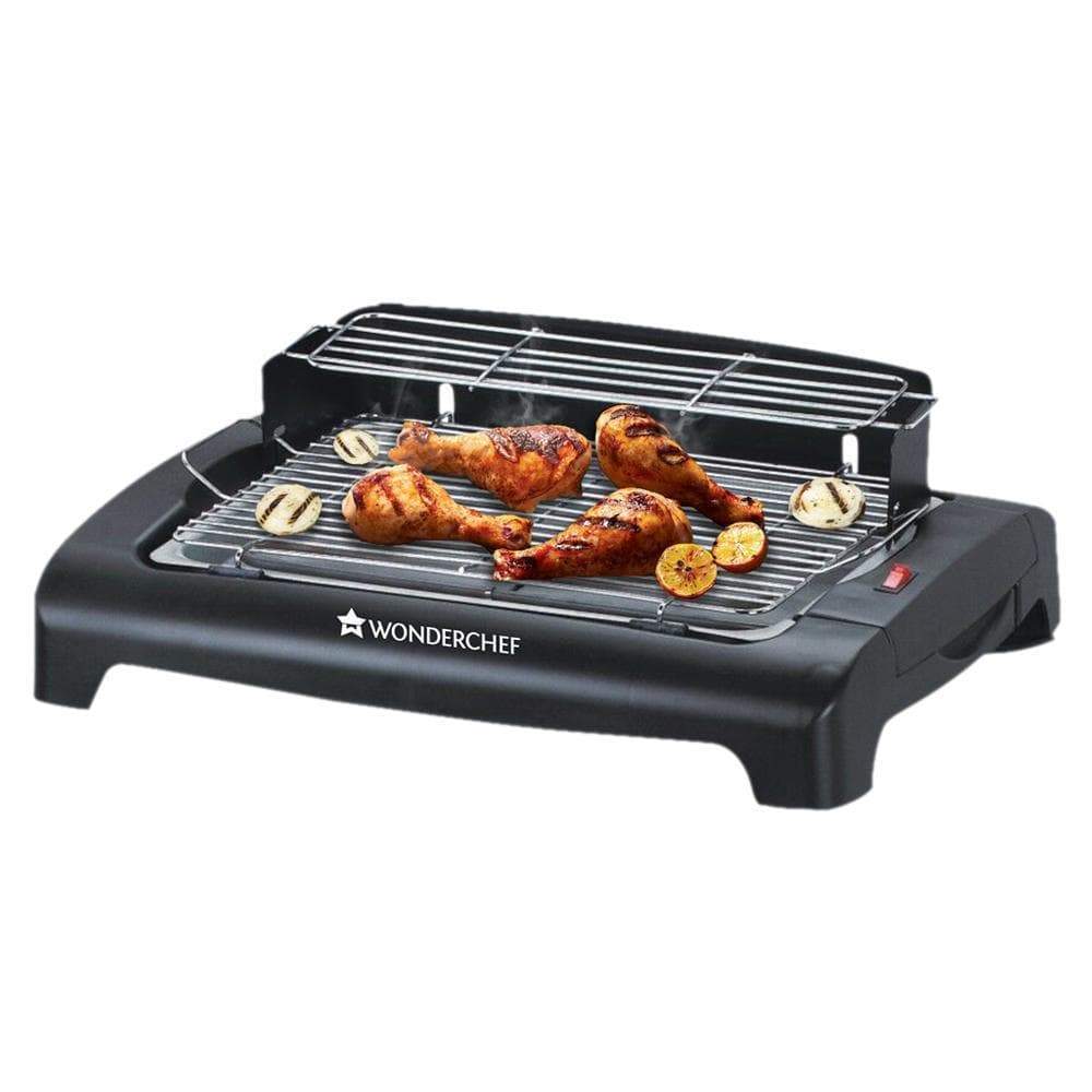 Smoky Grill Non-Stick Electric Barbeque(BBQ) with Adjustable Stand| Wide Grill Tray| Smoke Free Griller, Frying, Tandoori Maker for Indoor, Outdoor, Camping, Parties| Portable, Sleek & Compact, Lightweight Appliance| 1650 Watt| 1 Year Warranty - Image 2