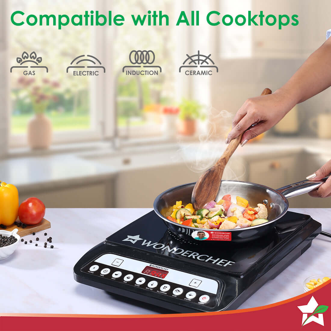 Stella Triply Stainless Steel Fry Pan | 20 cm, 1 Litres | Compatible with Gas Stove, Induction, Ceramic Cooktop | Non-toxic | Uniform Heating | Heavy-duty Handle | 10-year Warranty - Image 4