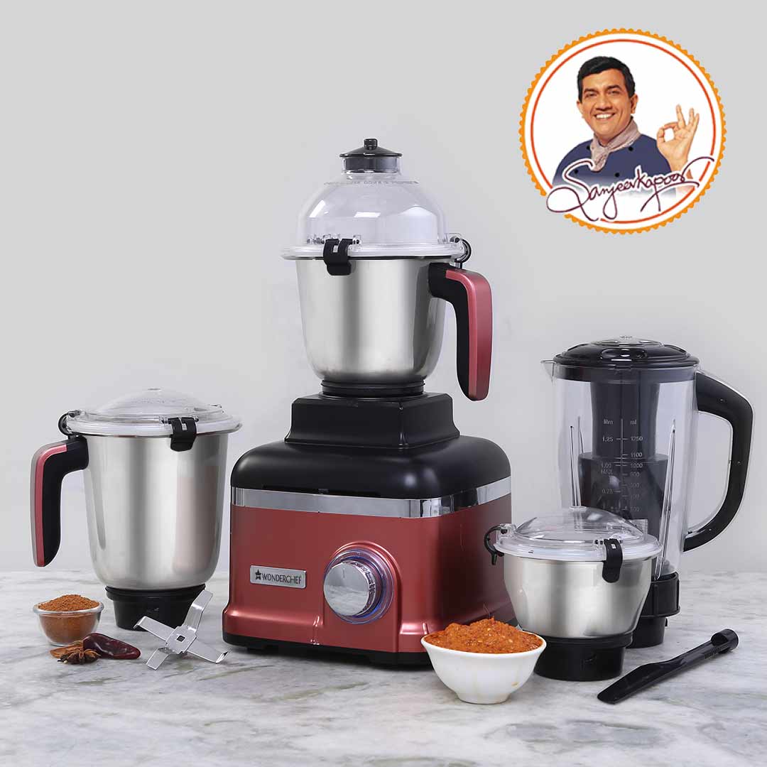 Wonderchef Renewed Sumo Mixer Grinder | 1000W | 3 Stainless Steel & 1 Fruit Filter Jar | Long Motor Life - Image 6