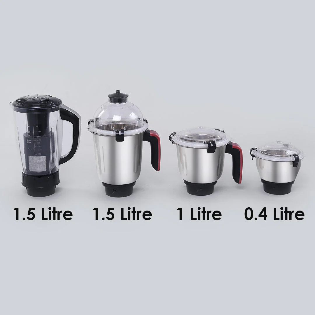 Wonderchef Renewed Sumo Mixer Grinder | 1000W | 3 Stainless Steel & 1 Fruit Filter Jar | Long Motor Life - Image 7