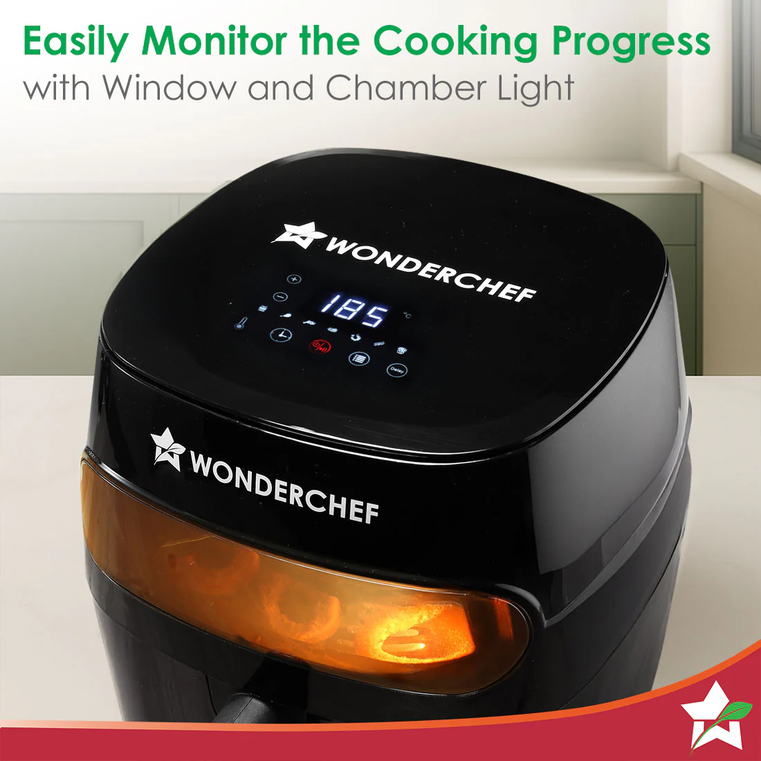 Swift Digital Air Fryer with Window | 1350W, 6 Litres | Rapid Air Technology | 7 Pre-set Functions | Non-stick Basket | Auto Shut-off | Touch Screen | Fry, Bake, Grill, Roast | 2-Year Warranty | Black - Image 8