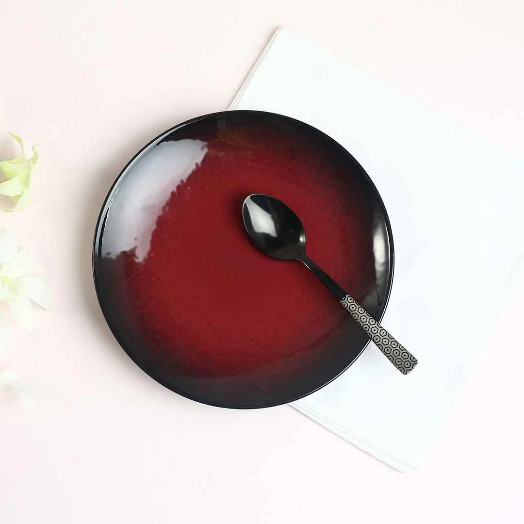 Teramo Red Glaze Quarter Plates Set of 2 - Image 3
