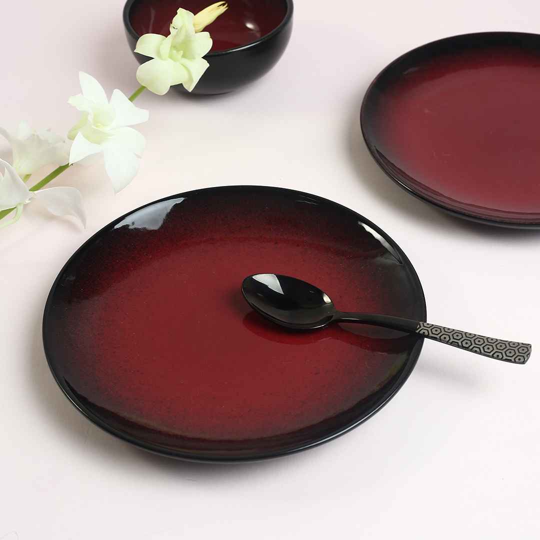 Teramo Red Glaze Quarter Plates Set of 2 - Image 4