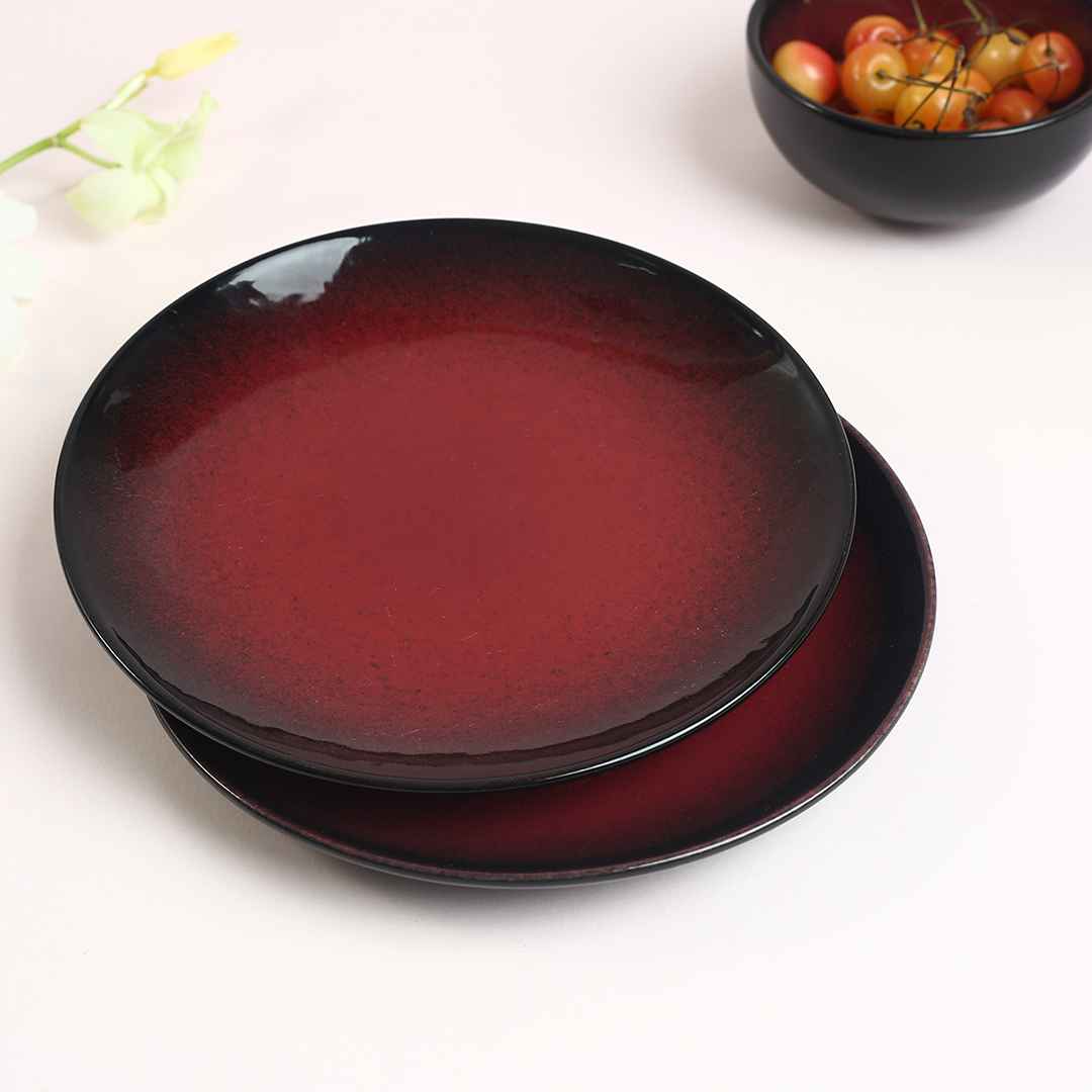Teramo Red Glaze Quarter Plates Set of 2 - Image 5