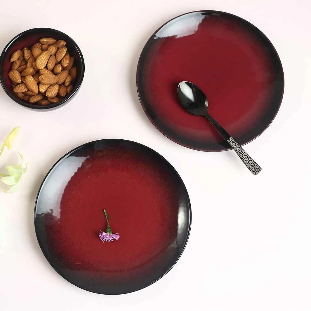 Teramo Red Glaze Quarter Plates Set of 2 - Image 6