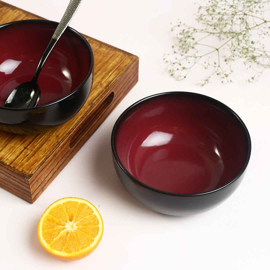 Teramo Red Glaze Serving Bowl 1 pc - Image 7