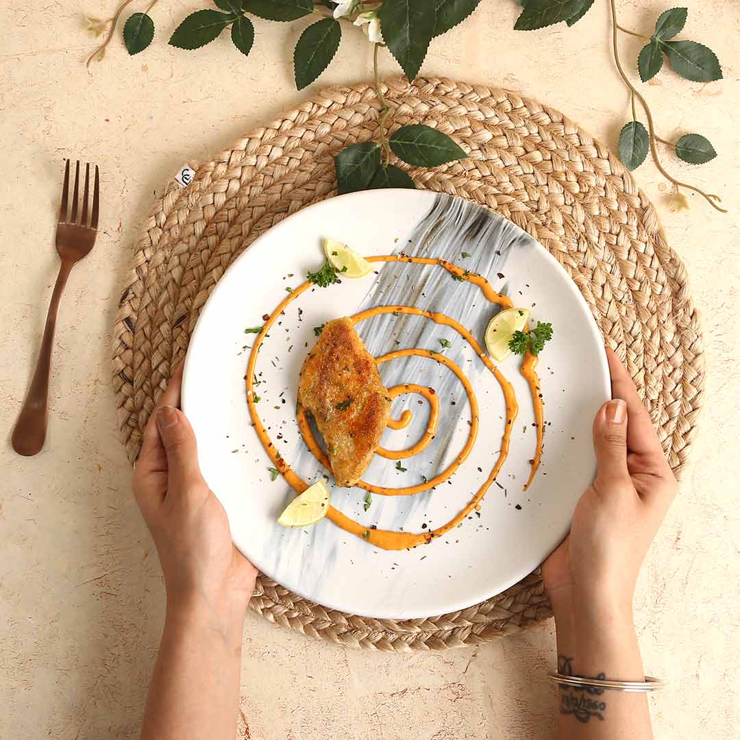 Teramo Stoneware 10" Dinner Plate - Marble White (Set of 2) - Image 3
