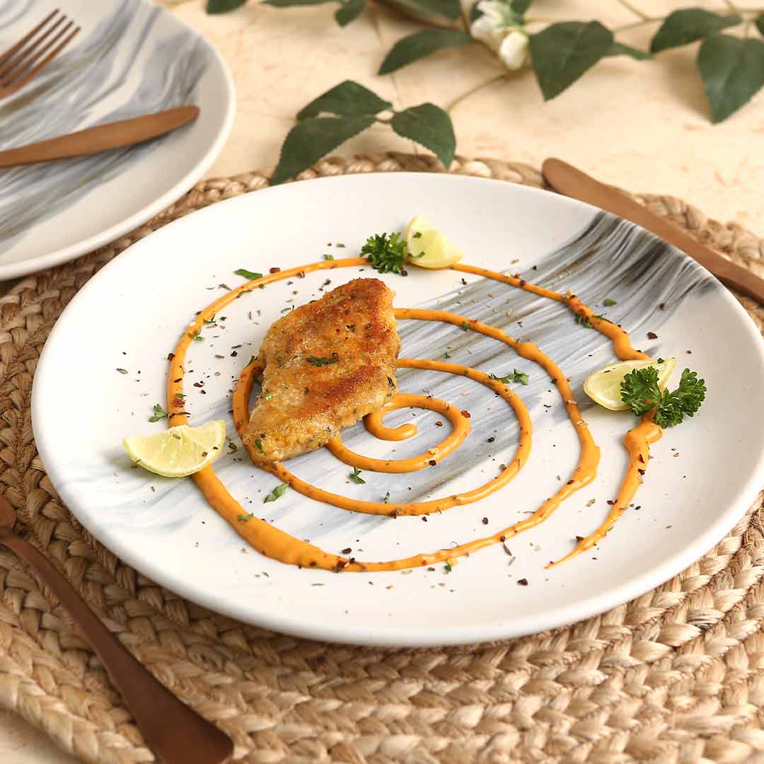 Teramo Stoneware 11" Dinner Plate - Marble White (Set of 2) - Image 2